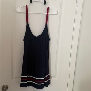 Torrid Navy and Red Striped Tank Top